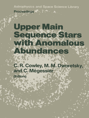 cover image of Upper Main Sequence Stars with Anomalous Abundances